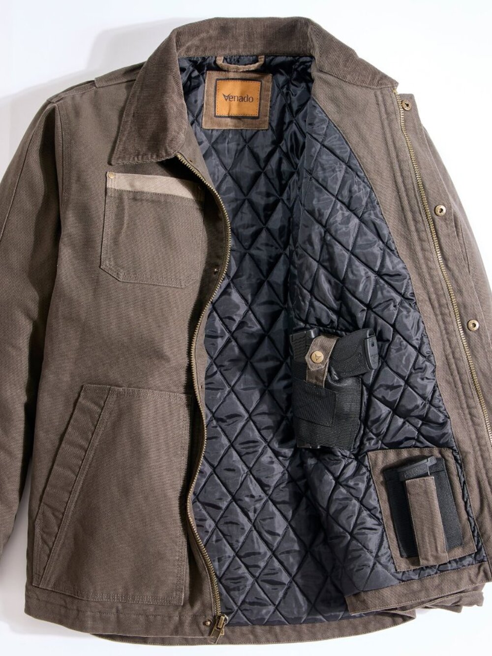 Concealed Carry Canvas Jacket - Moss | Small
